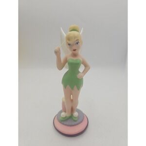 Vintage Tinker Bell 6" Ceramic Figurine with Thread & Sewing Needle